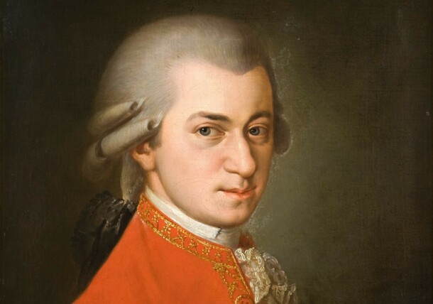     Wolfgang Amadeus Mozart, Bust portrait (picture detail), Oil on canvas, Barbara Krafft, 1819 